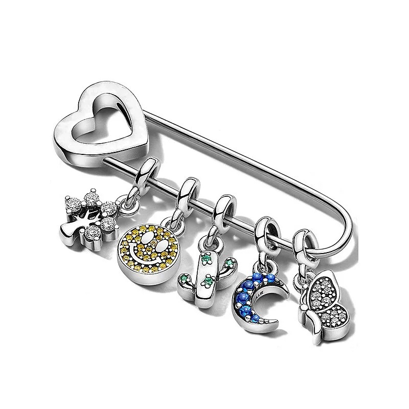 PAN 925 Sterling Silver ME Series Small Accessories Fashion Temperament Bracelet Bracelet Hanging Beads Women Is Day Gift