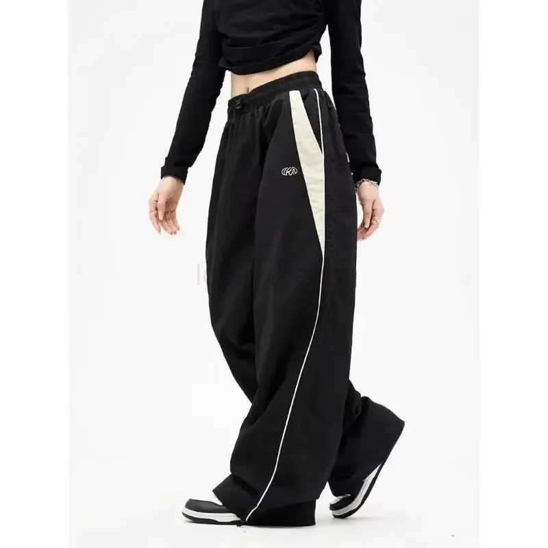 Men Streetwear Chic Cargo Korean Harajuku Casual Parachute Tech Pants for Women Sweatpants Wide Leg Joggers Trousers ClothesXJ240813