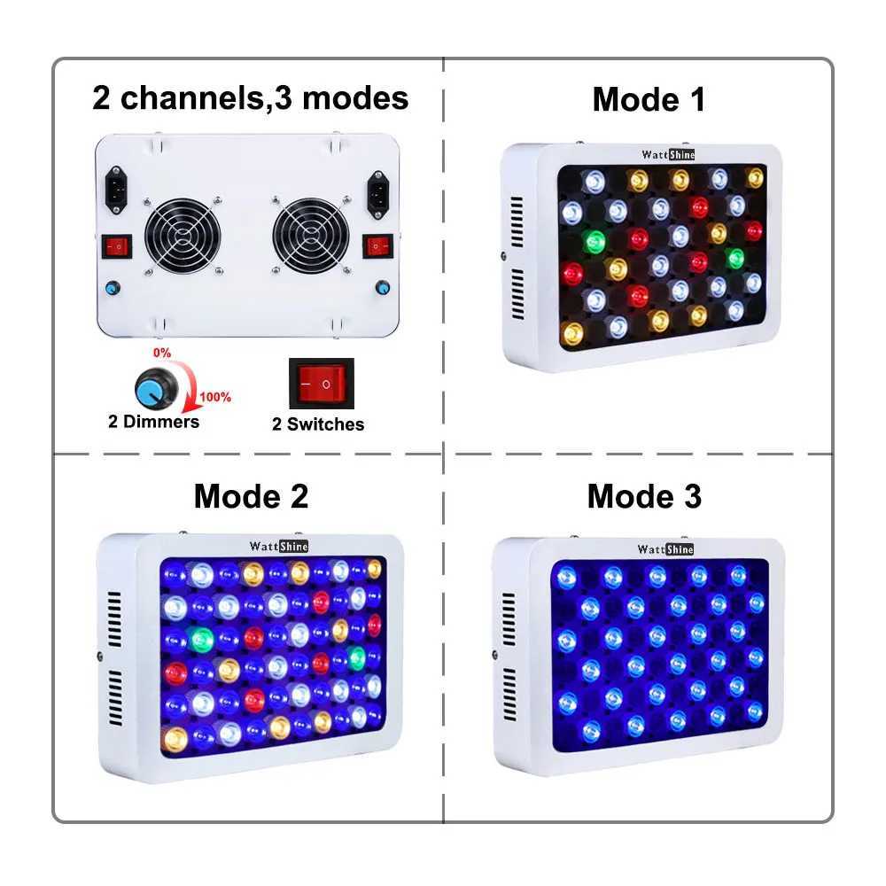 Dimmable LED Aquarium Lights 180W 140W Fish Tank Light For Freshwater Saltwater Aquarium Marine Reef Coral Lighting Decoration Y240813