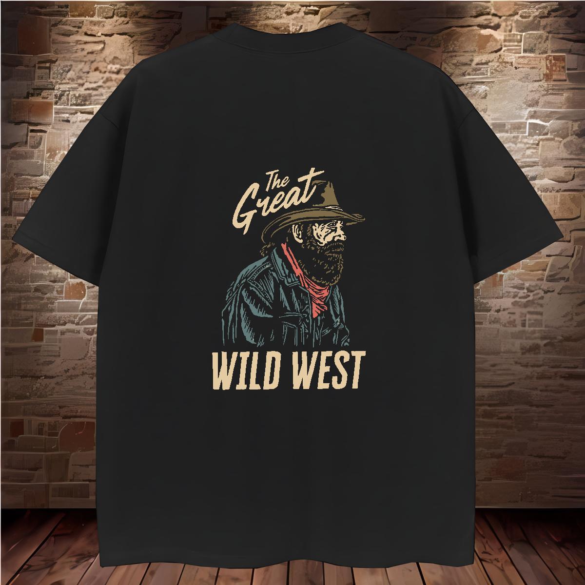 Brand portrait T shirt Outdoor Men Clothes T-Shirt 230g Cotton Casual New Pure Cotton Custom Big Size Tops Tees