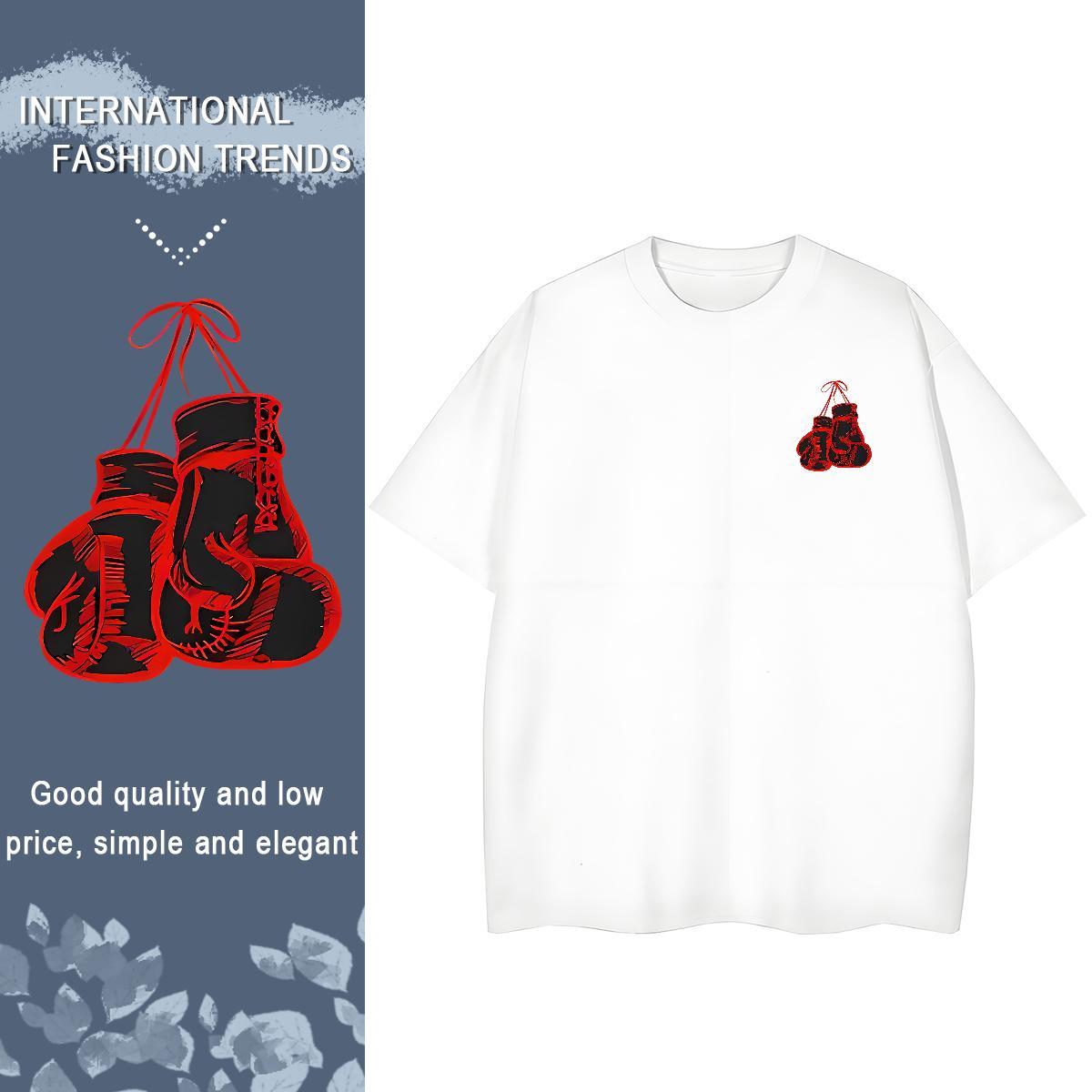 T Shirt For Man 100% Cotton 230g gloves Street Casual Crew Neck Custom Print Plus Size Men Tops Tees Stylist Cool Tees Shirts