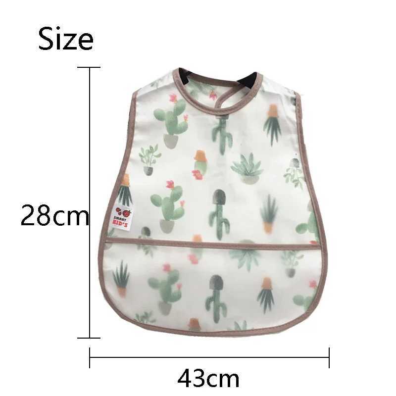 Bibs Burp Cloths 2024 New Cartoon Pattern EVA Waterproof Pocket Lunch Feeding Bibs Adjustable Baby Bibs Cute Children Baby Apron Kids Burp ClothsL4812