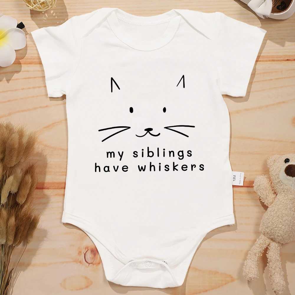 My sisters have lovely beards Baby girls clothes Onesie Funny Kawaii Harajuki Comfortable skin Friendly newborn boys tights Cotton W240812