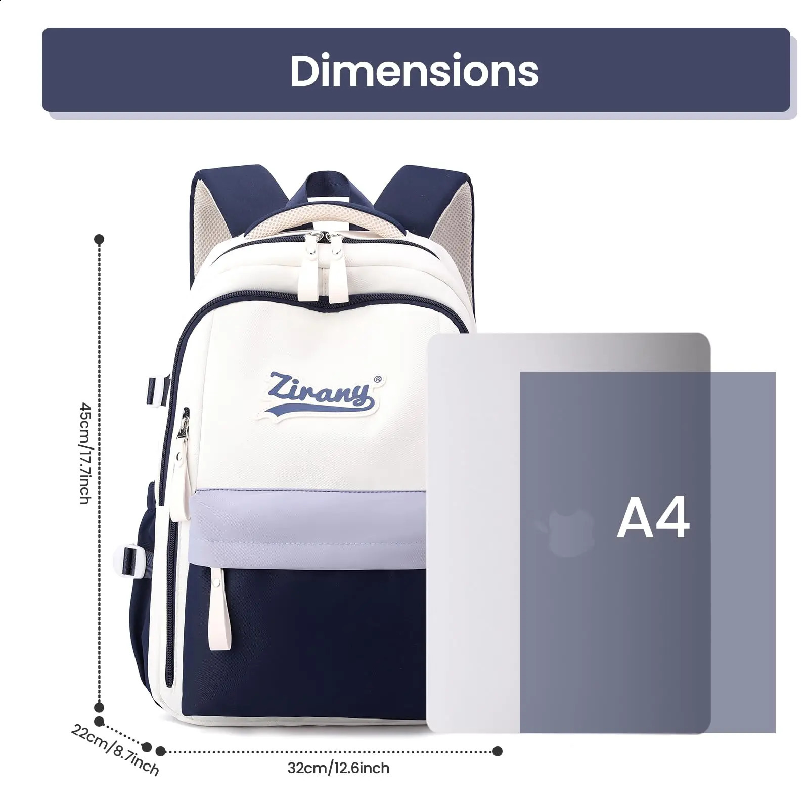 School backpack for girls teenagers large children school aged 9 to 16 nylon travel and leisure 240813