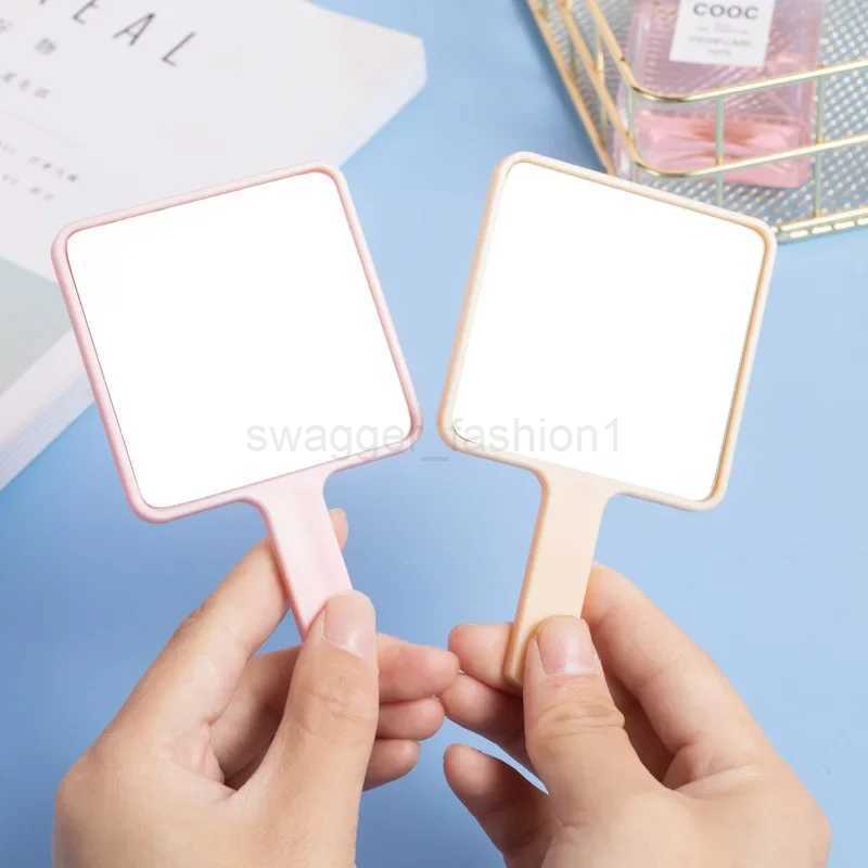 Extension Handheld Makeup Mirror Square Makeup Vanity Mirror with Handle Hand Mirror SPA Salon Compact MirrorsXJ240813