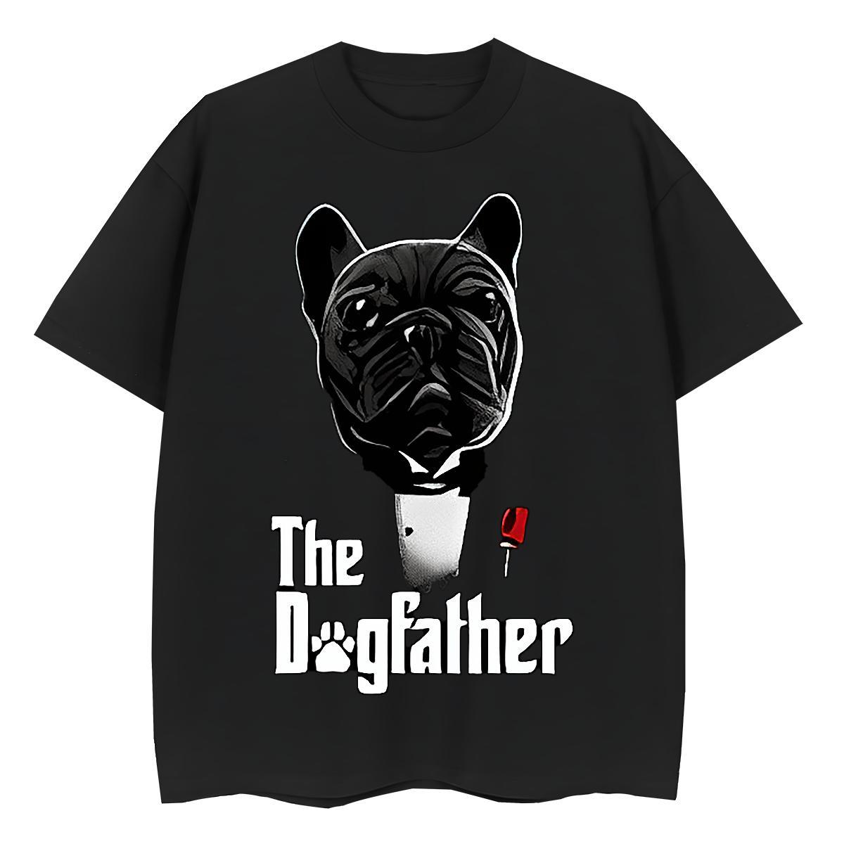 Brand Men Tees Outdoor 100% Cotton 230g Cartoon Print Round Neck Short Sleeve dog Men T Shirts Designer Fashion Tops