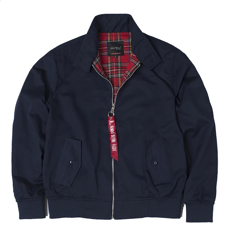 Chamarras Para Hombre European Solid Classic Retro Vintage Bomber Jacket Men Windbreaker Streetwear Trendy Coats 240824