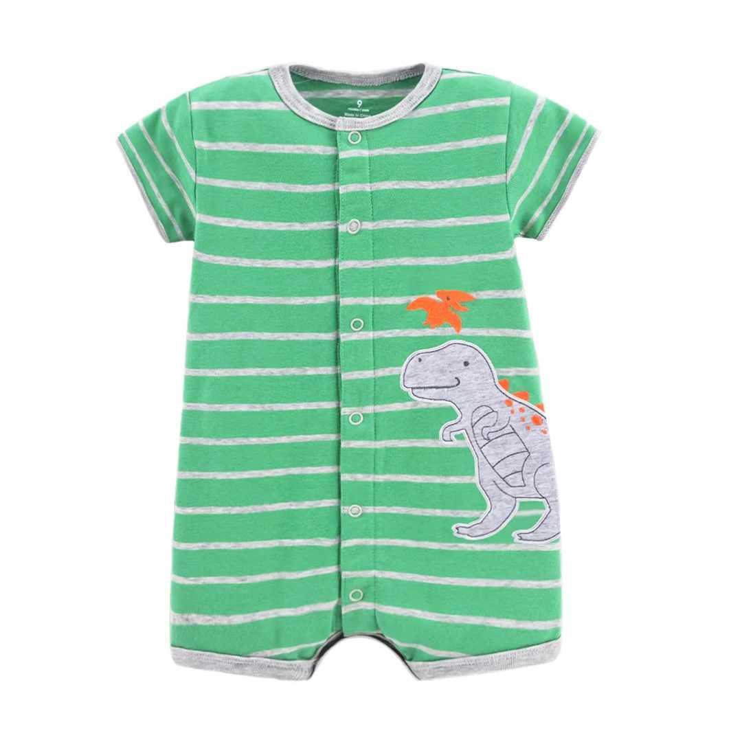 Baby mens jumpsuit summer baby womens clothing childrens short sleeved clothing 100% pure cotton newborn jumpsuit 0-24M W240812
