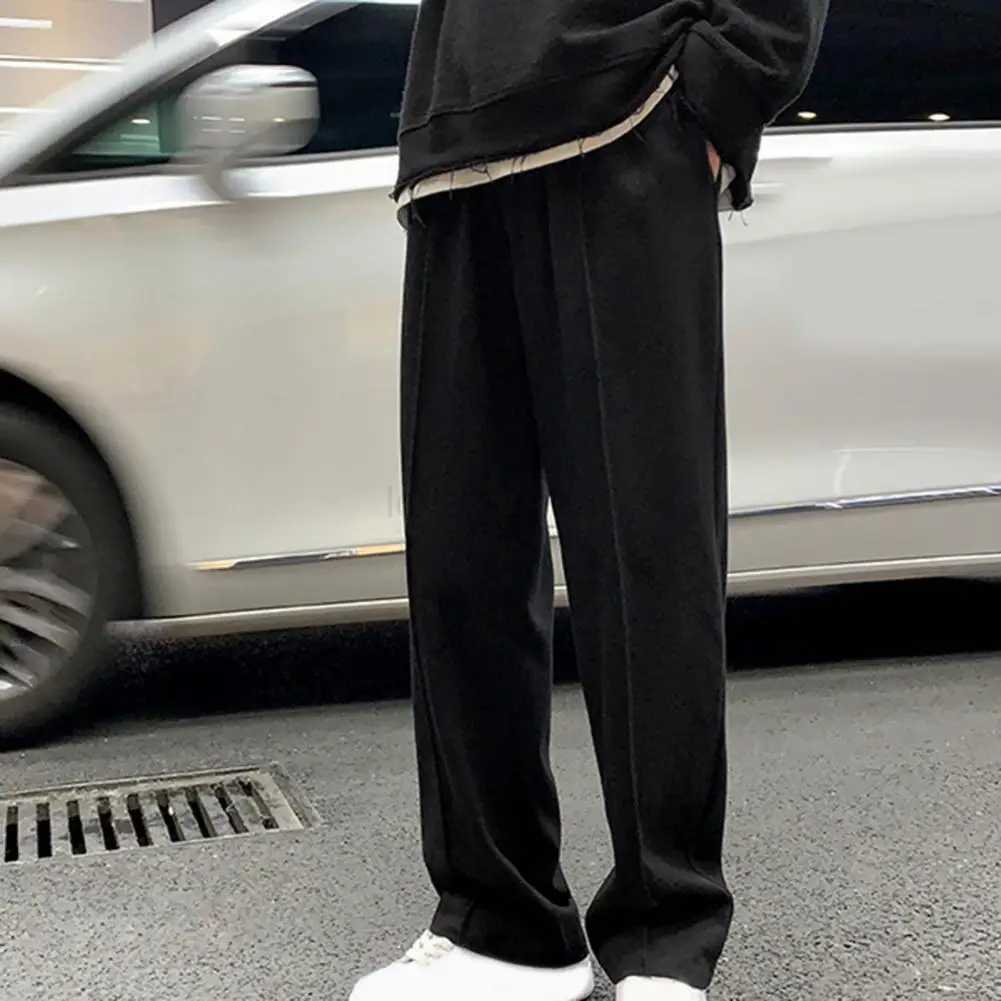 Drawstring Sweatpants Mens Fashion Casual Wide-leg Pants Men Streetwear Loose Straight Trousers Mens Joggers Track Pants S-2XLXJ240813