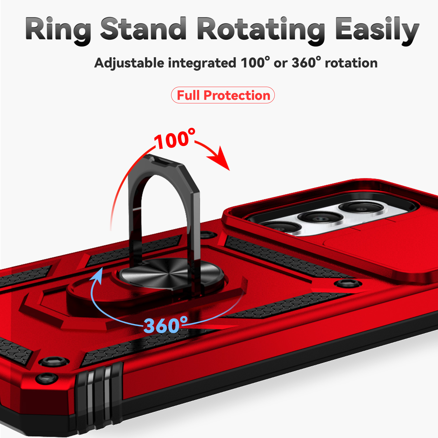 Military Grade Rugged Heavy Duty Cases Slide Camera Ring Stand Shockproof For Samsung A06 A16 A05 A05S A15 A25 A35 A55 A14 A24 A34 A54 A04 A13 A33 A53