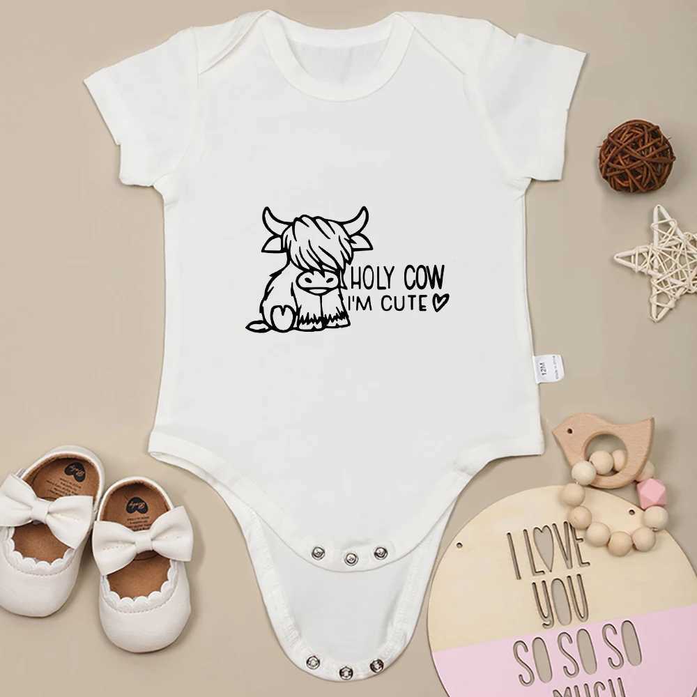 Cartoon cow print pure cotton baby Onesie city street clothing fashionable baby boy clothing tight fitting clothes pure cotton fine fabric newborn clo