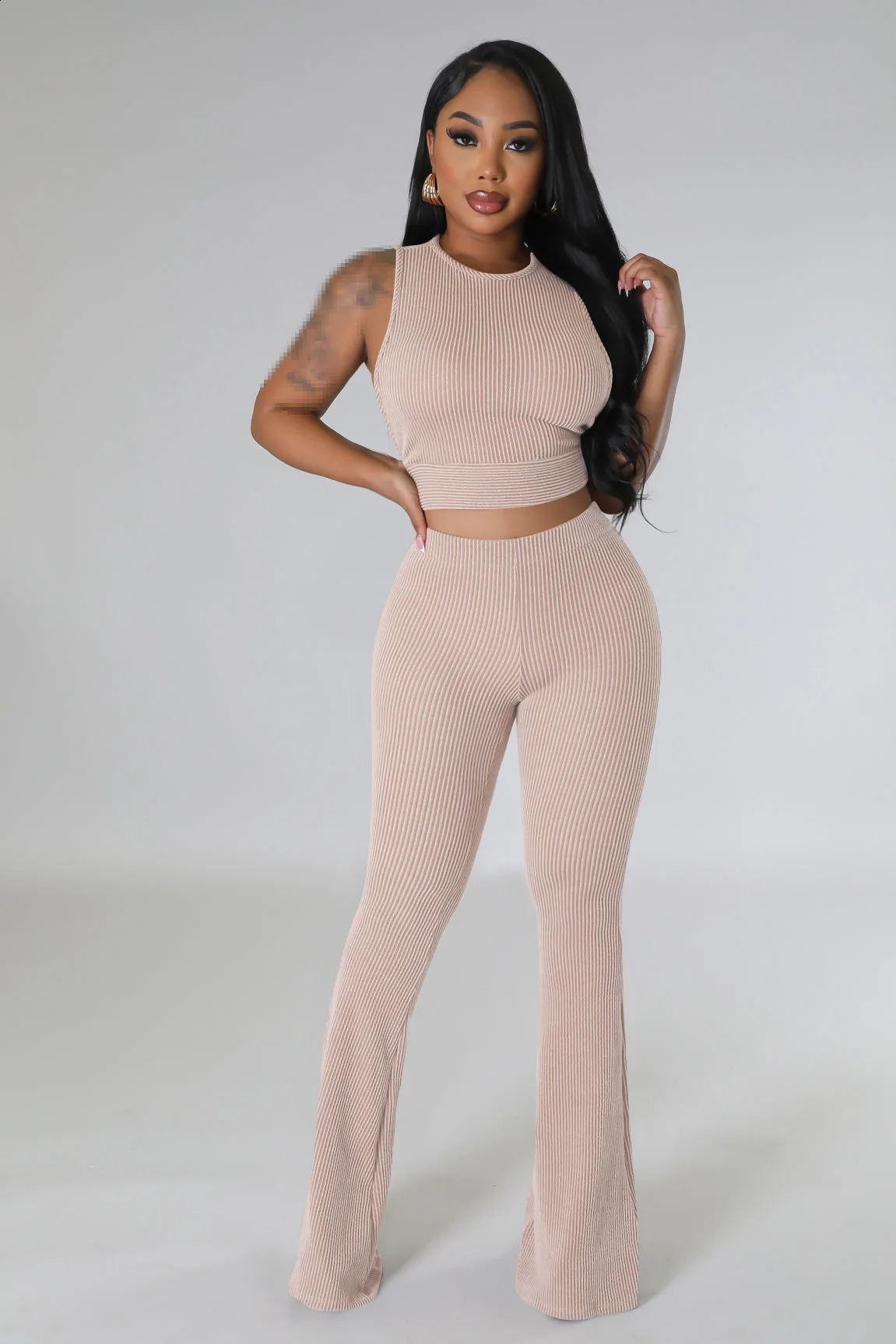 pants sets women summer outfits for women two piece set for woman 2 piece sets woman outfit crop top pants summer clothes 240813