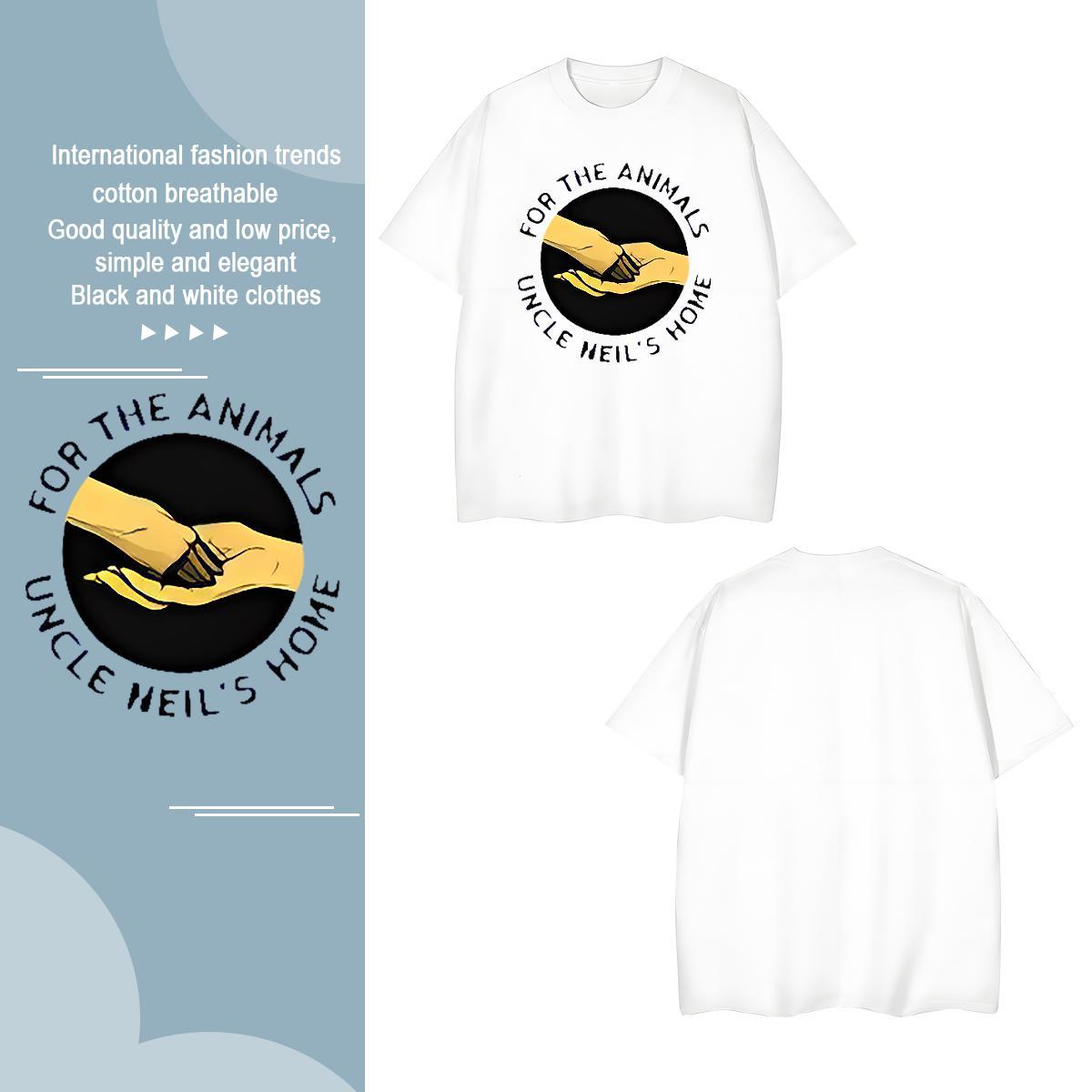 T Shirts Men 100% Cotton 230g hands High Street Hip Hop Breathable Crew Neck Custom Print Plus Size Couples T Shirts Classic Loose Fit Tees