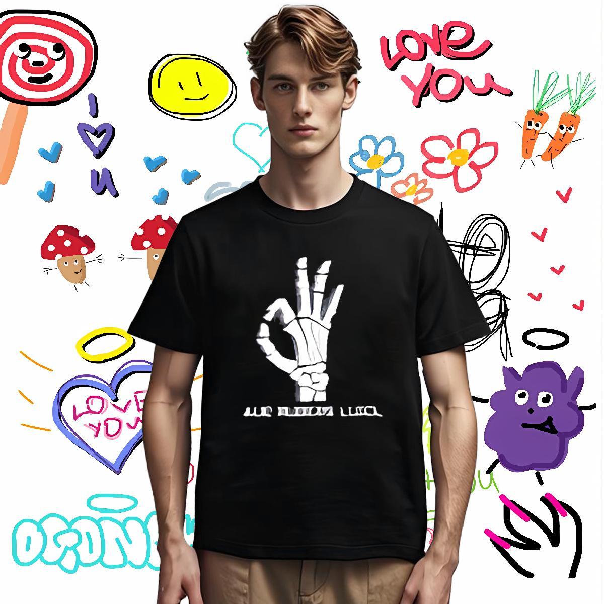 T Shirt For Man 230g 100% Cotton hands Casual Beach O Neck Short Sleeves Asian Size Tshirts Custom Designer Tops