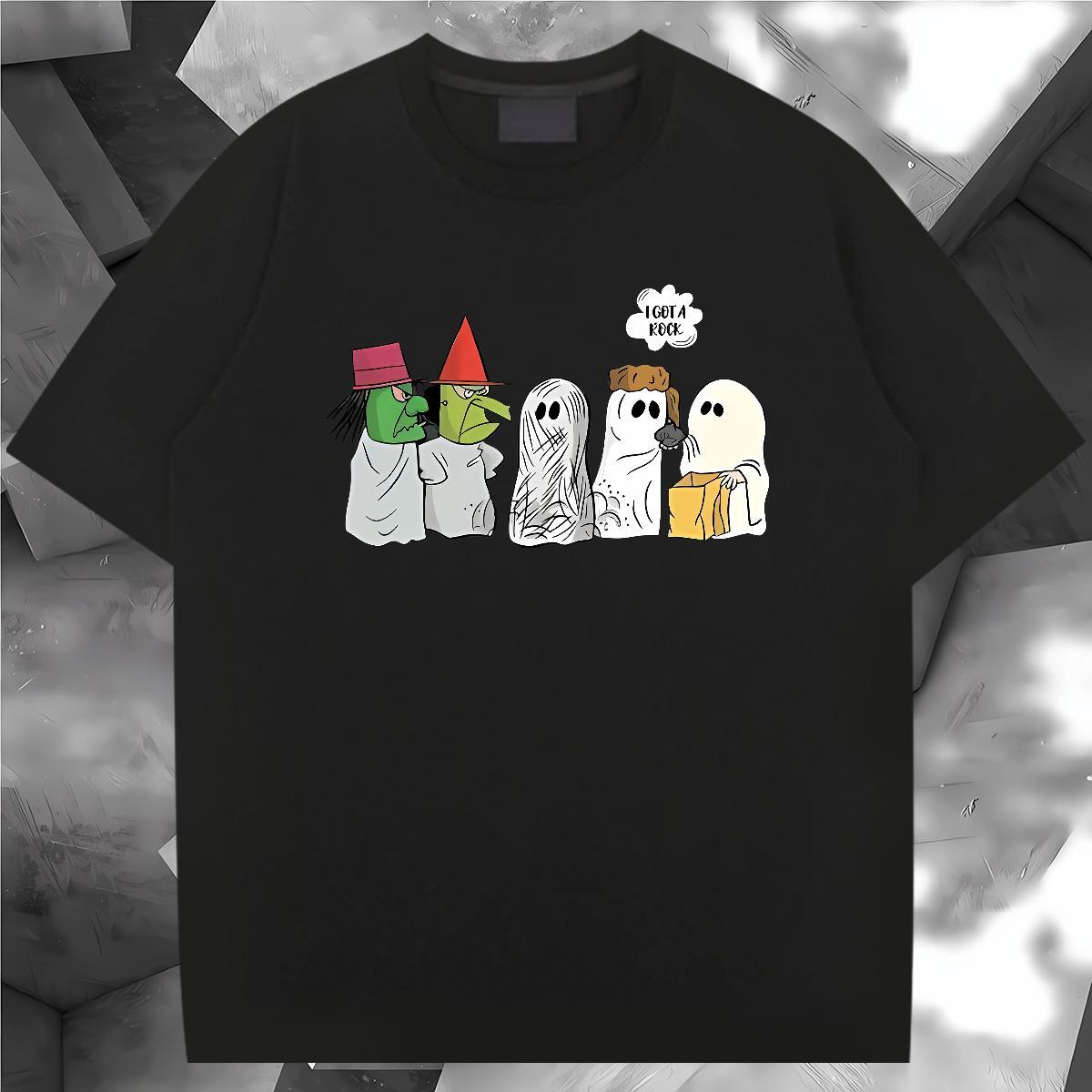 Cool Design T shirt halloween Breathable Short Sleeve High Street Hip Hop Black White 230g Pure Cotton Tshirts Stylist Tees
