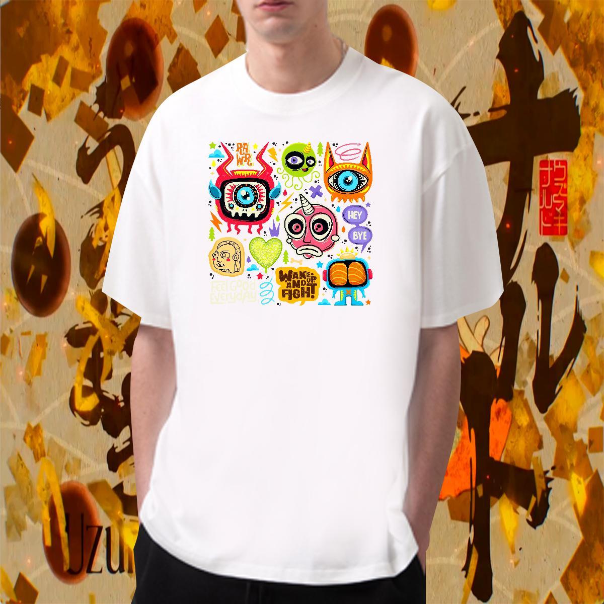 Designer Men Clothes T-Shirt Casual Beach 230g Cotton DIY Logo Oversized Breathable Short Sleeve ET Mens T Shirts Factory Direct Polos