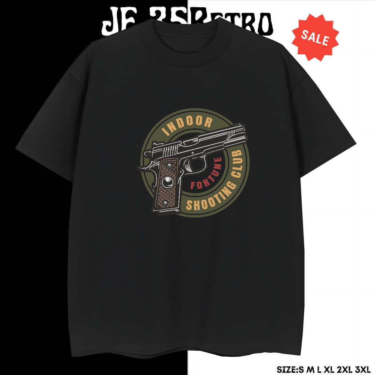 High Quality Man T Shirts gun Crew Neck Outdoor Customized Print 230g 100% Cotton Men Tees Designer Fashion Tops