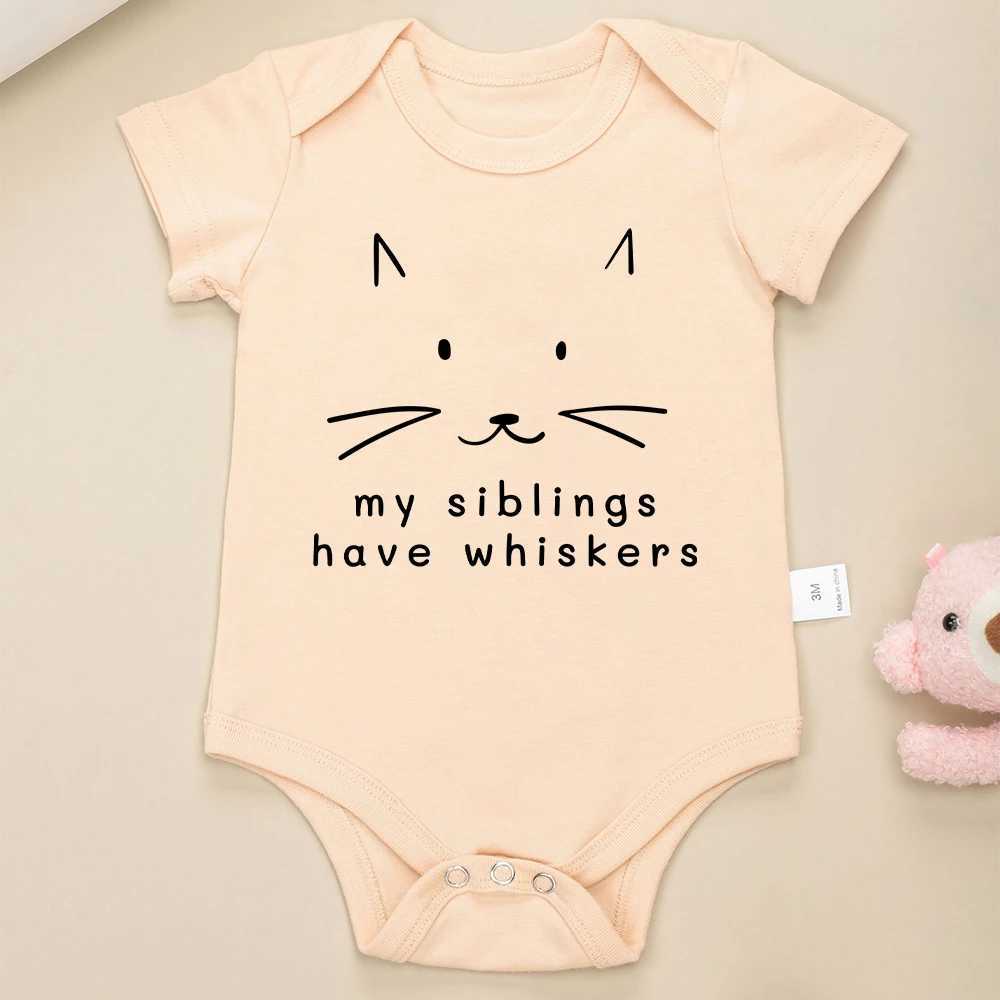 My sisters have lovely beards Baby girls clothes Onesie Funny Kawaii Harajuki Comfortable skin Friendly newborn boys tights Cotton W240812