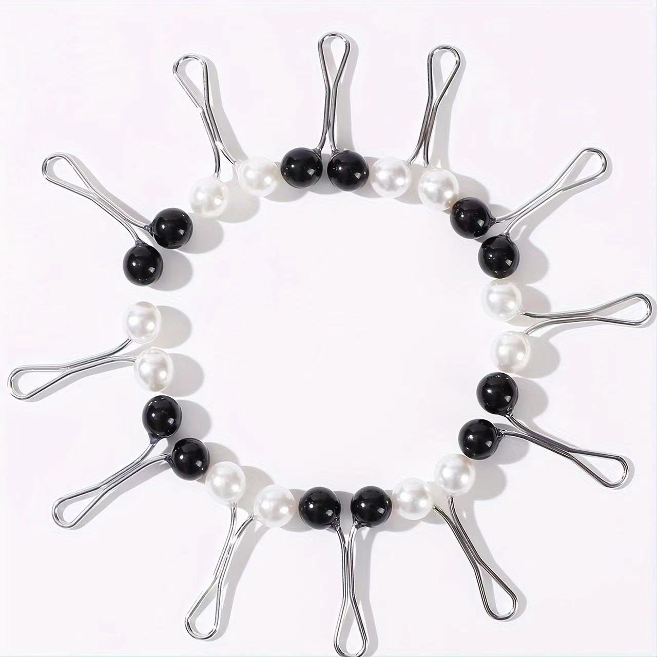 Compact pearl scarf clip headscarf clip shawl clip fixed clip brooch pin