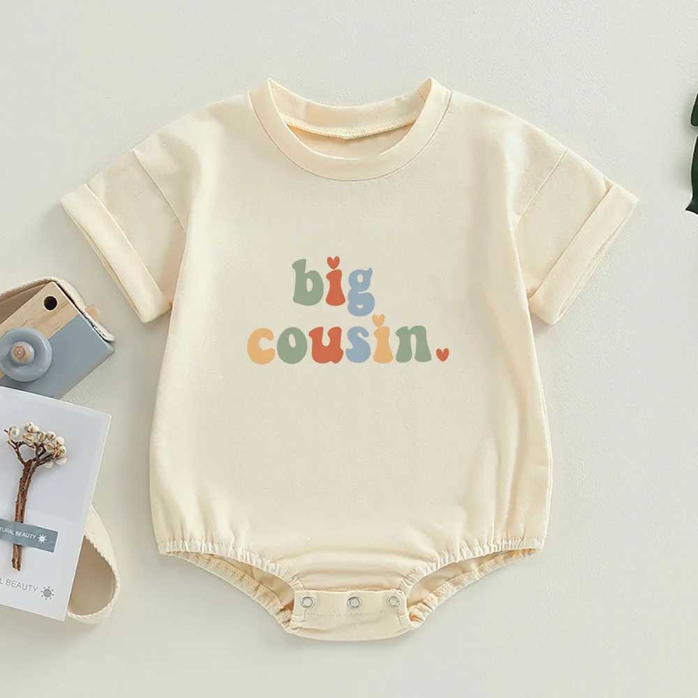 Retro Cousin Theater Childrens Extra Large T-shirt jumpsuit Size Cousin Baby Bubble jumpsuit Cute Baby Set W240812