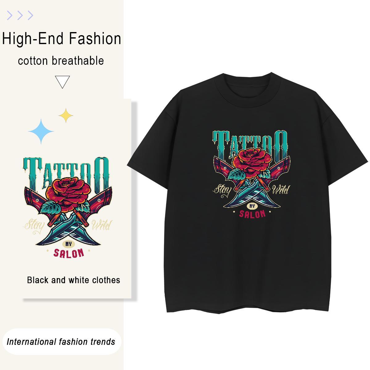 Cool Tshirt for Man Woman Street wear Hip Hop 230g Cotton Graphic Breathable tool T-Shirts for Men 2024 Summer Top Tees