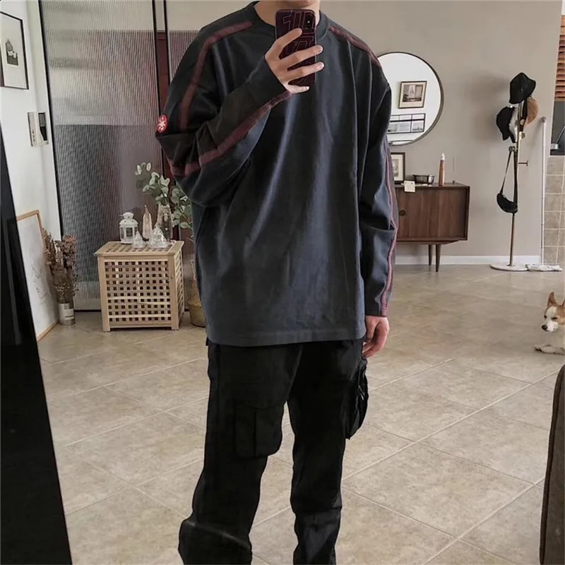 C.E CAVEMPT TAPED HEAVY LONG SLEEVE 20SS T Shirt Men Women 1 1 Top Quality heavy wash batik loose patch Cav Empt T-shirt Tees 240813