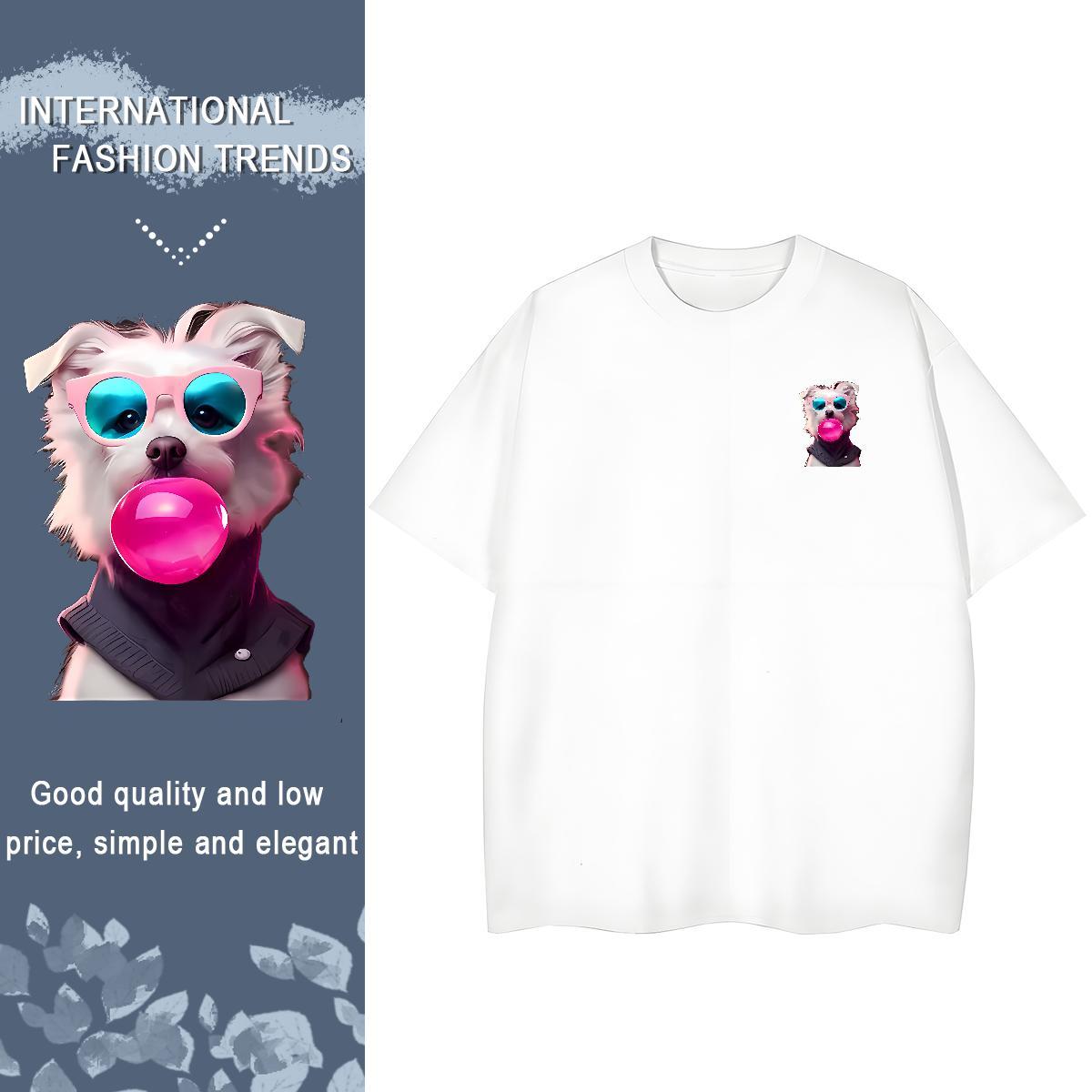 T Shirt For Man 100% Cotton 230g Sports Casual Breathable Crew Neck Floral Print Men Tees Factory Direct High Quality Tee Shirt