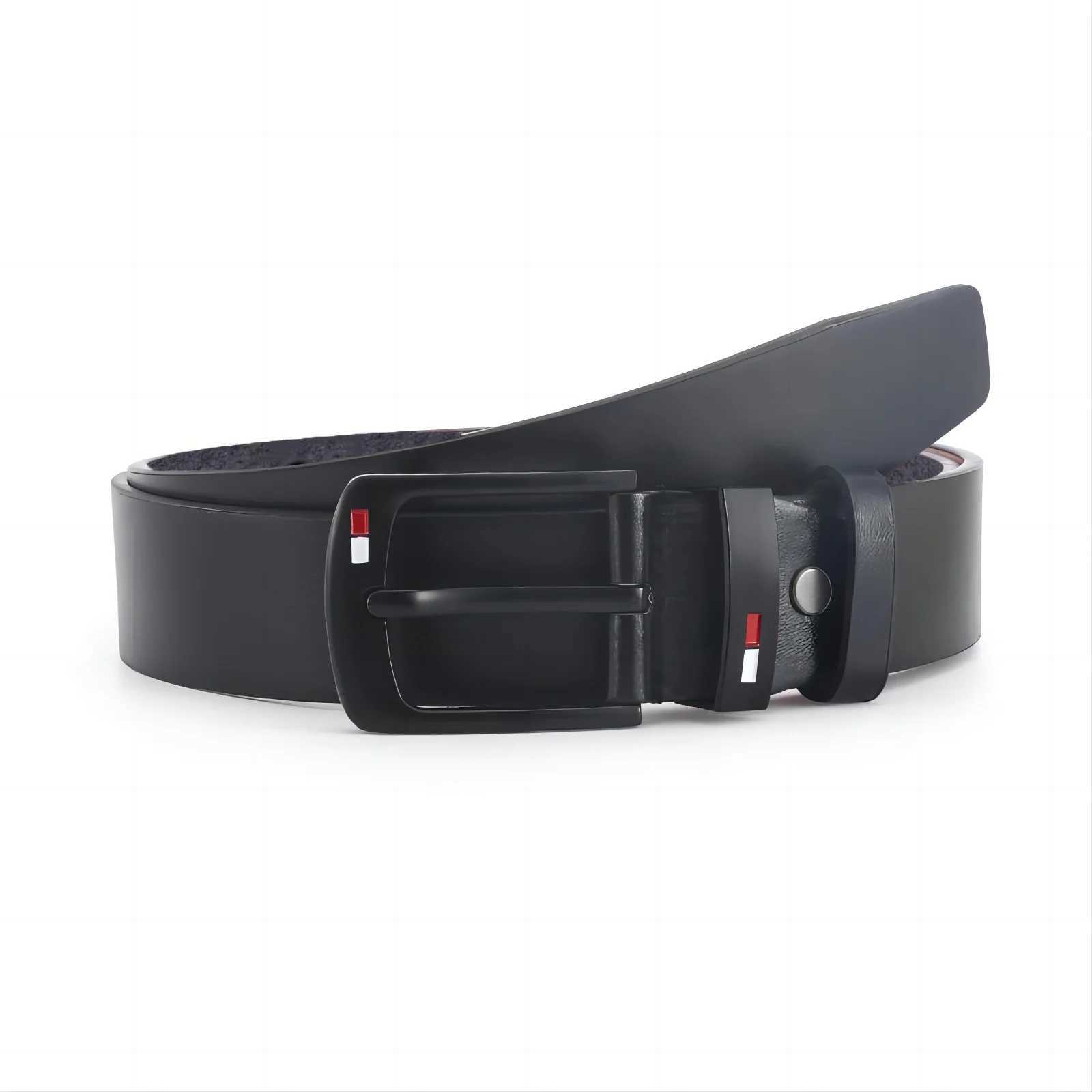 Fashion mens PU alloy square buckle business casual belt winter black mens jeans belt W240807