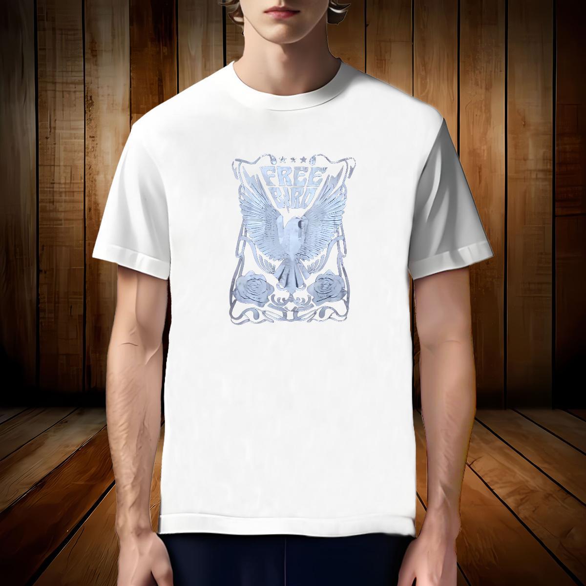 Comfortable T-Shirts eagle Crew Neck Breathable Daily Wear Cartoon Print 230g Pure Cotton Mens Tshirts Fashion Tops