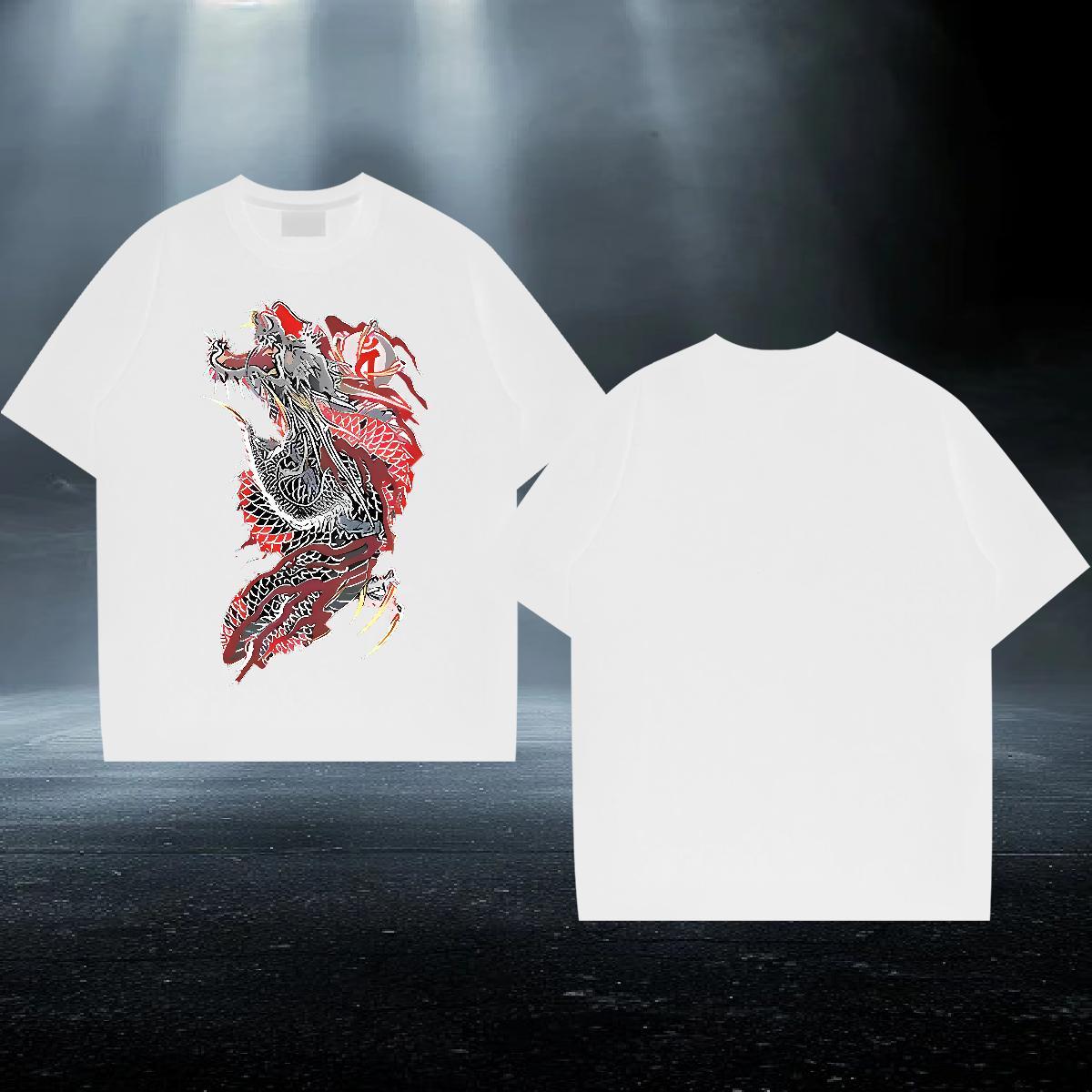 Brand Mens Tshirts Casual 230g 100% Cotton Custom Print Oversized Breathable Short Sleeve T shirt Stylist Tee Shirt