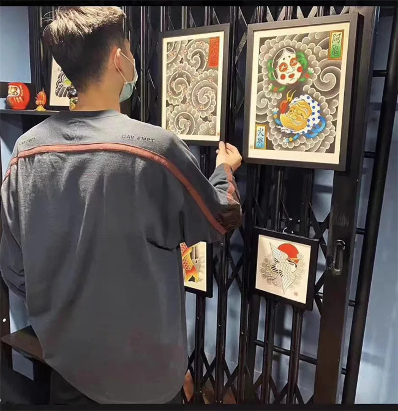 C.E CAVEMPT TAPED HEAVY LONG SLEEVE 20SS T Shirt Men Women 1 1 Top Quality heavy wash batik loose patch Cav Empt T-shirt Tees 240813