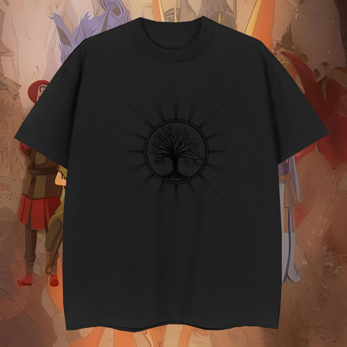 Loose Fit tree Men T Shirts Daily Wear Men Tshirts 100% Cotton 230g Free Shipping Short Sleeve Soft DIY Anime Tops