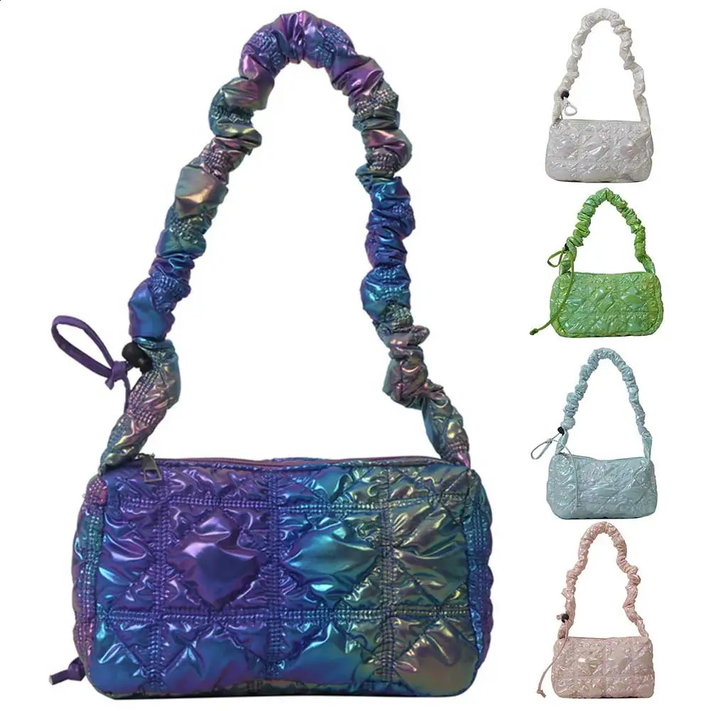 Womens Paddle Shoulder Bag Fashion Fluffy Handbag Versatile Quilted Crossbody Girls Wallet 240813