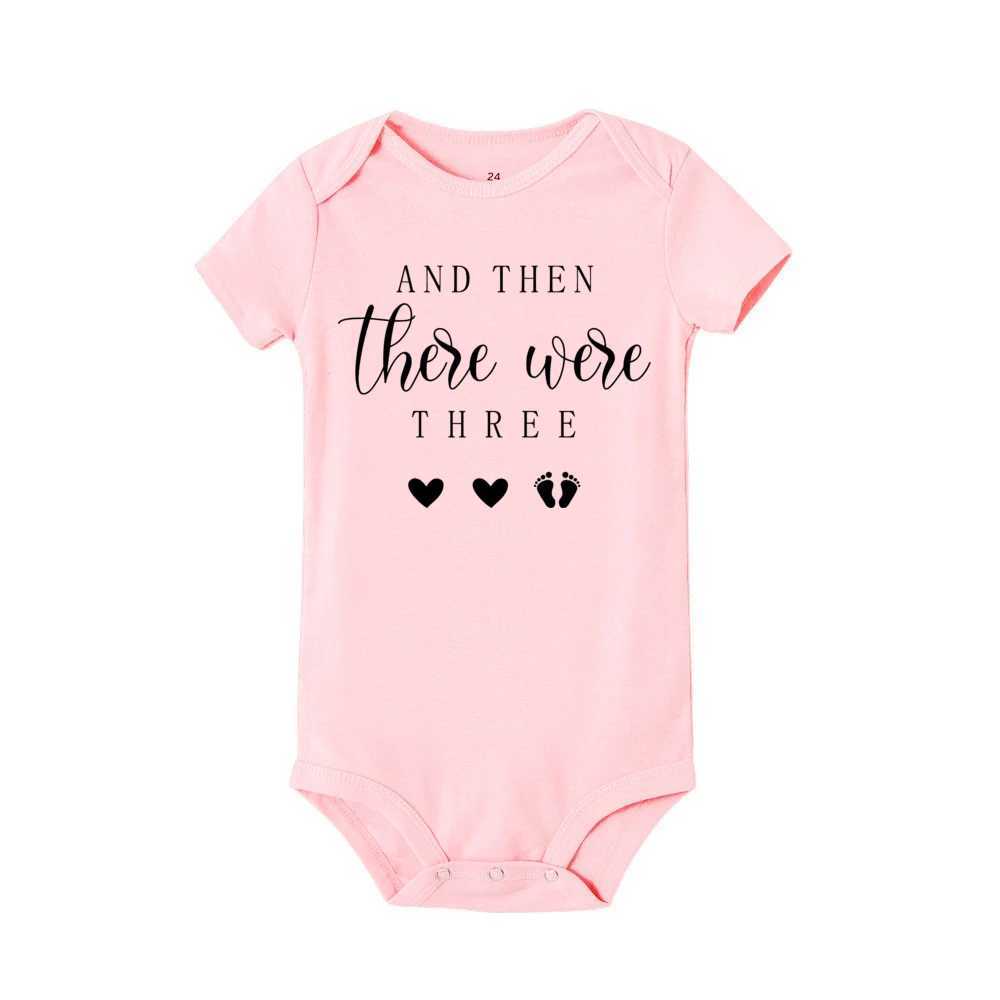 Pregnancy announced baby bodysuits followed by five baby jumpsuits. Newborn shower gift. Baby jumpsuits are coming soon W240812