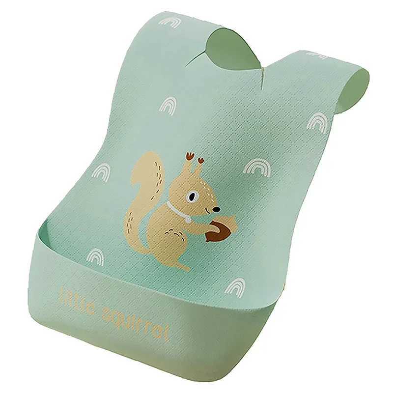Bibs Burp Cloths Waterproof Soft Silicone Baby Bib Cute Cartoon Print Adjustable Baby Bib Lunch Feeding Tools for Girls and Boys ChildrenL4812