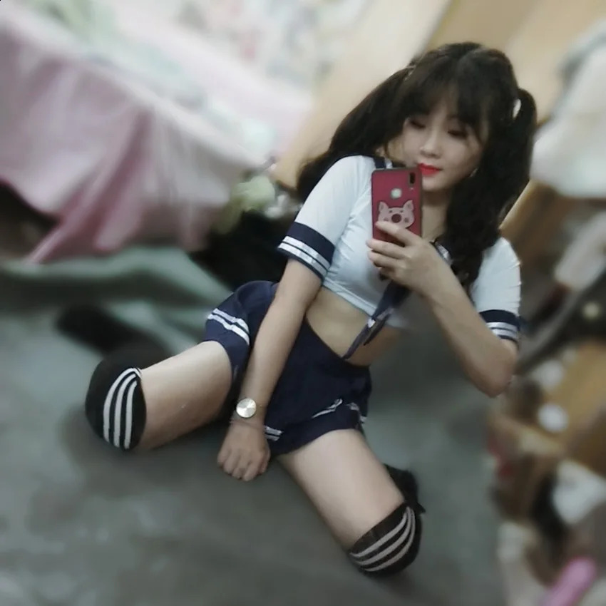 Women Japanese Sex School Uniforms Mini Skirt High Student JK Suit Sailor Tube Tops Sexy Lingerie Cosplay Costume 240812