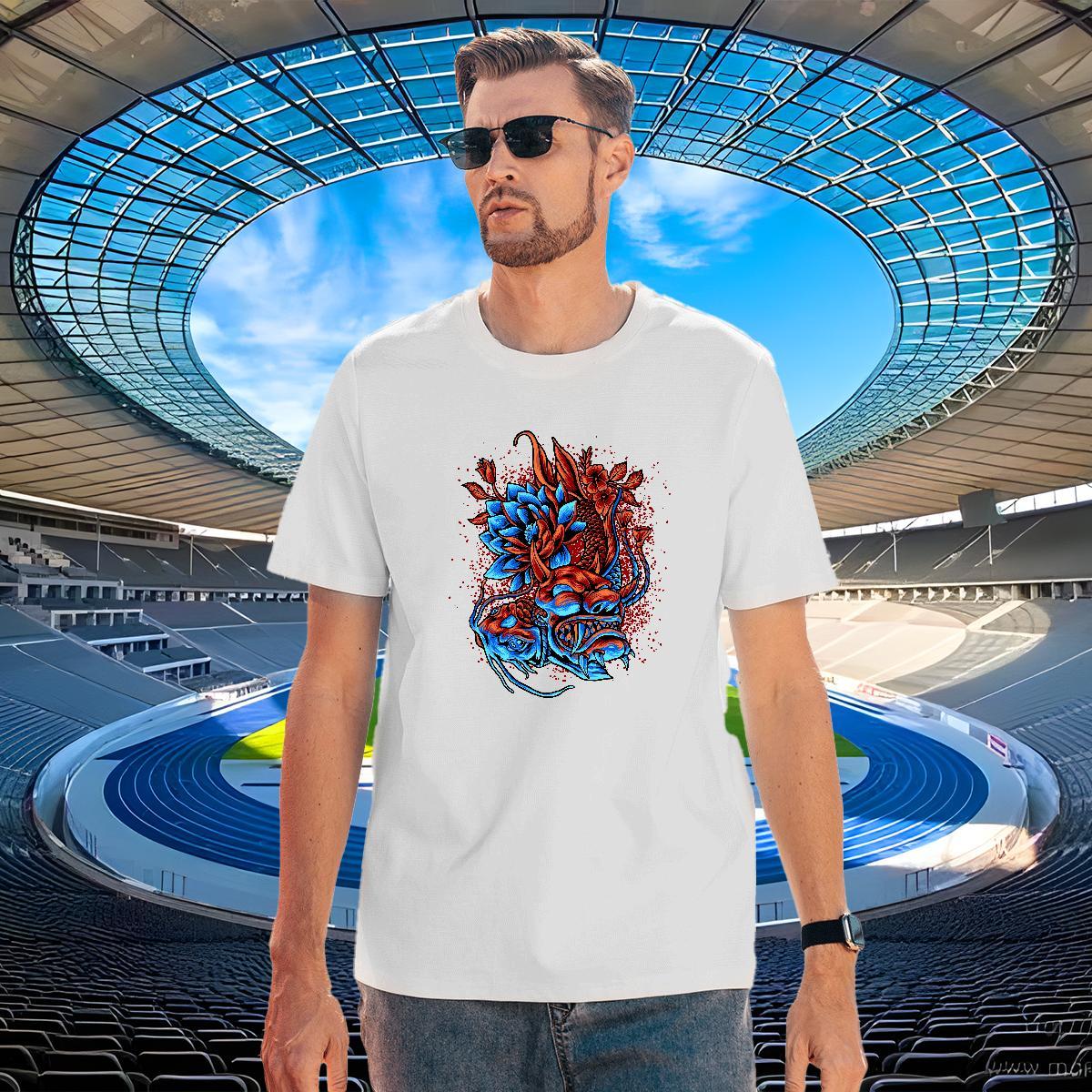Free Shipping T-Shirts Round Neck Short Sleeve Hip Hop Black White 230g Pure Cotton Men Clothes T-Shirt New Arrival Tee Shirt