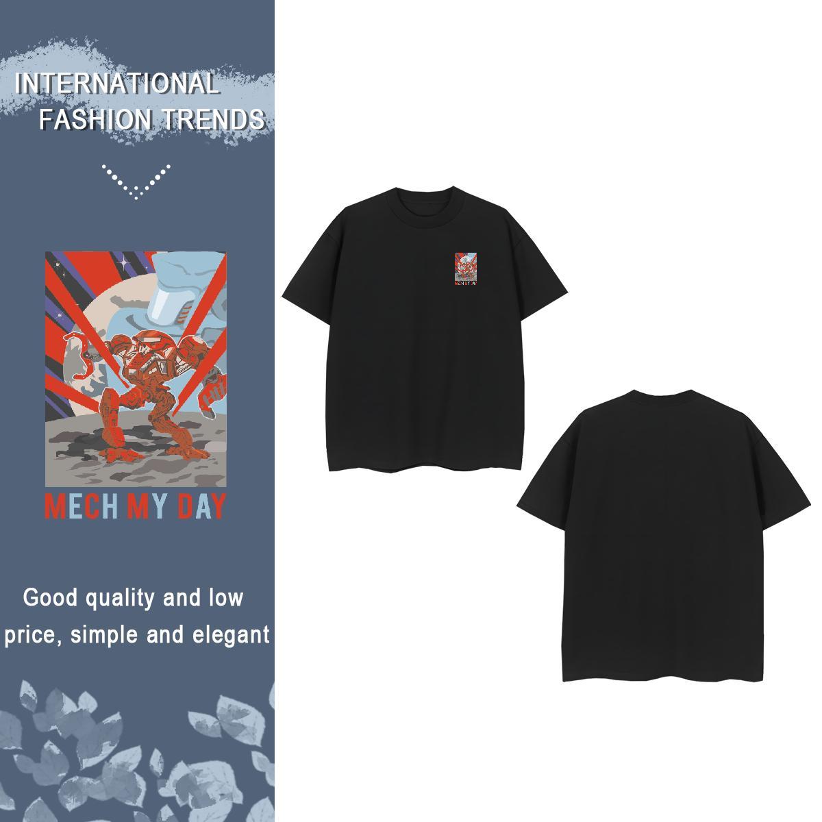 Soft technology T shirt Spring Summer Tshirts 230g Cotton 2024 New O Neck Short Sleeves Plus Size Custom Tops Shirt