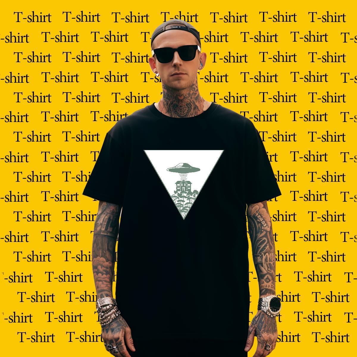 Brand Men Clothes T-Shirt Casual Beach 230g Pure Cotton DIY Anime Breathable Crew Neck ET T-Shirts Designer Fashion Tops Shirt