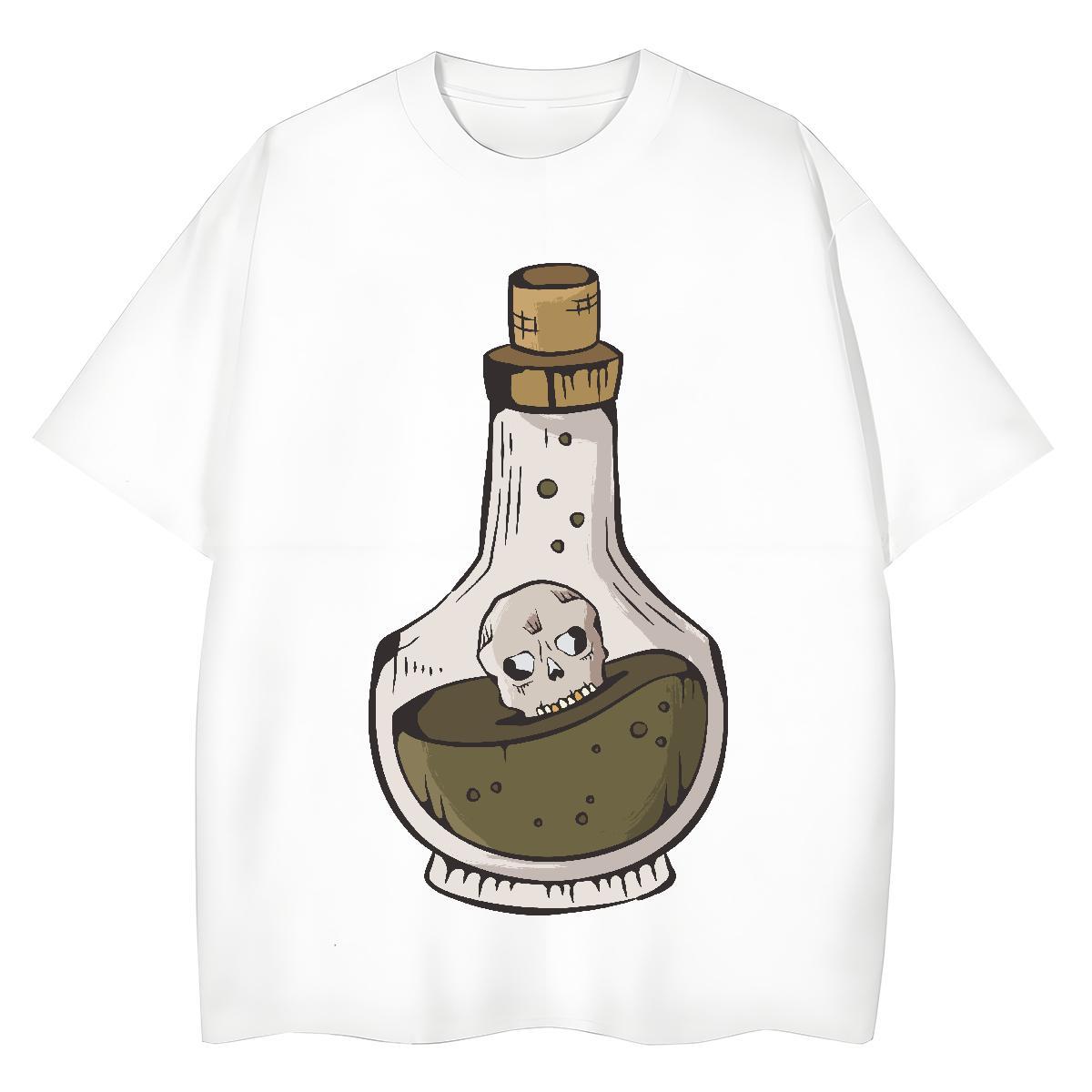 Wholesale Man T Shirts bottle Pure Cotton Street Custom Printed 100% Cotton 230g Tshirt for Man Woman 2024 DIY Tees Shirts