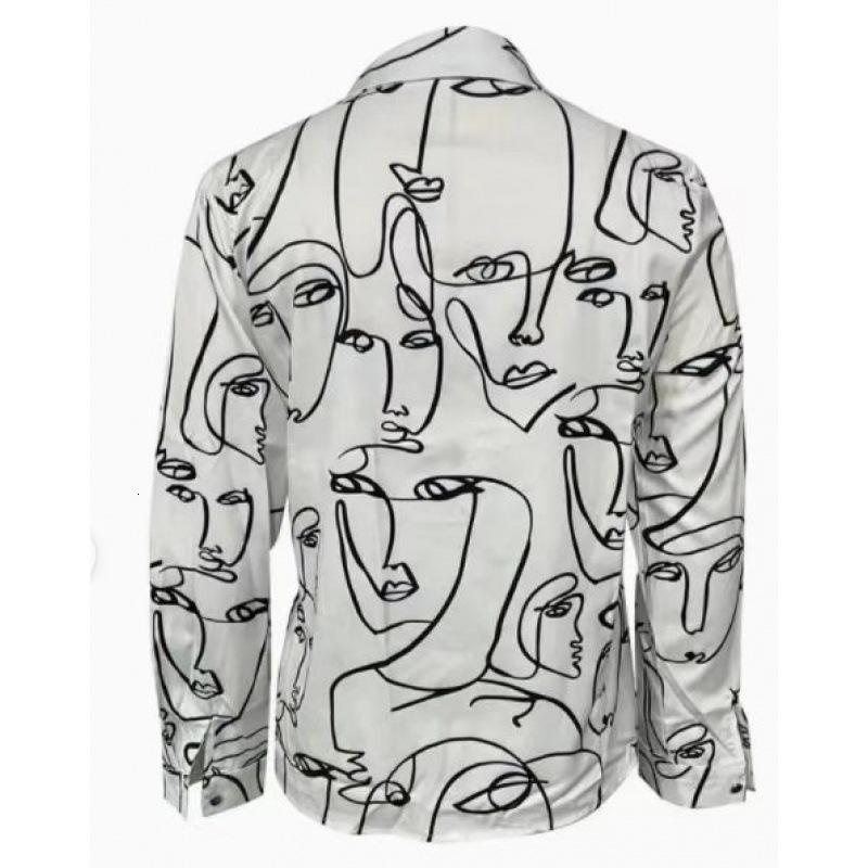 2024 Versatile Design Touching Head Printed Blouse Style Shirt Women s Top Long Sleeve
