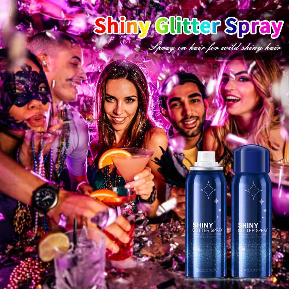 Hair body flash night club party body spray flash makeup beauty and health flash spray cosmetics for body shimmer makeup W240812
