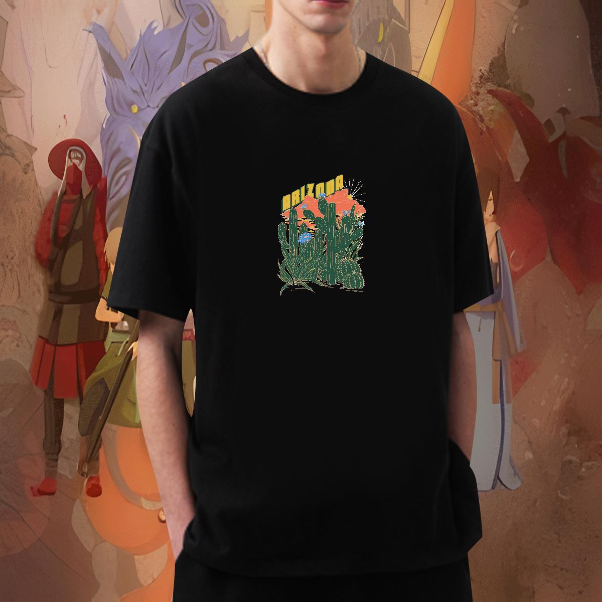 Free Shipping Men Clothes T-Shirt Casual Daily Wear 230g 100% Cotton Custom Anime Breathable beach Men T Shirts 2024 Designer Tops