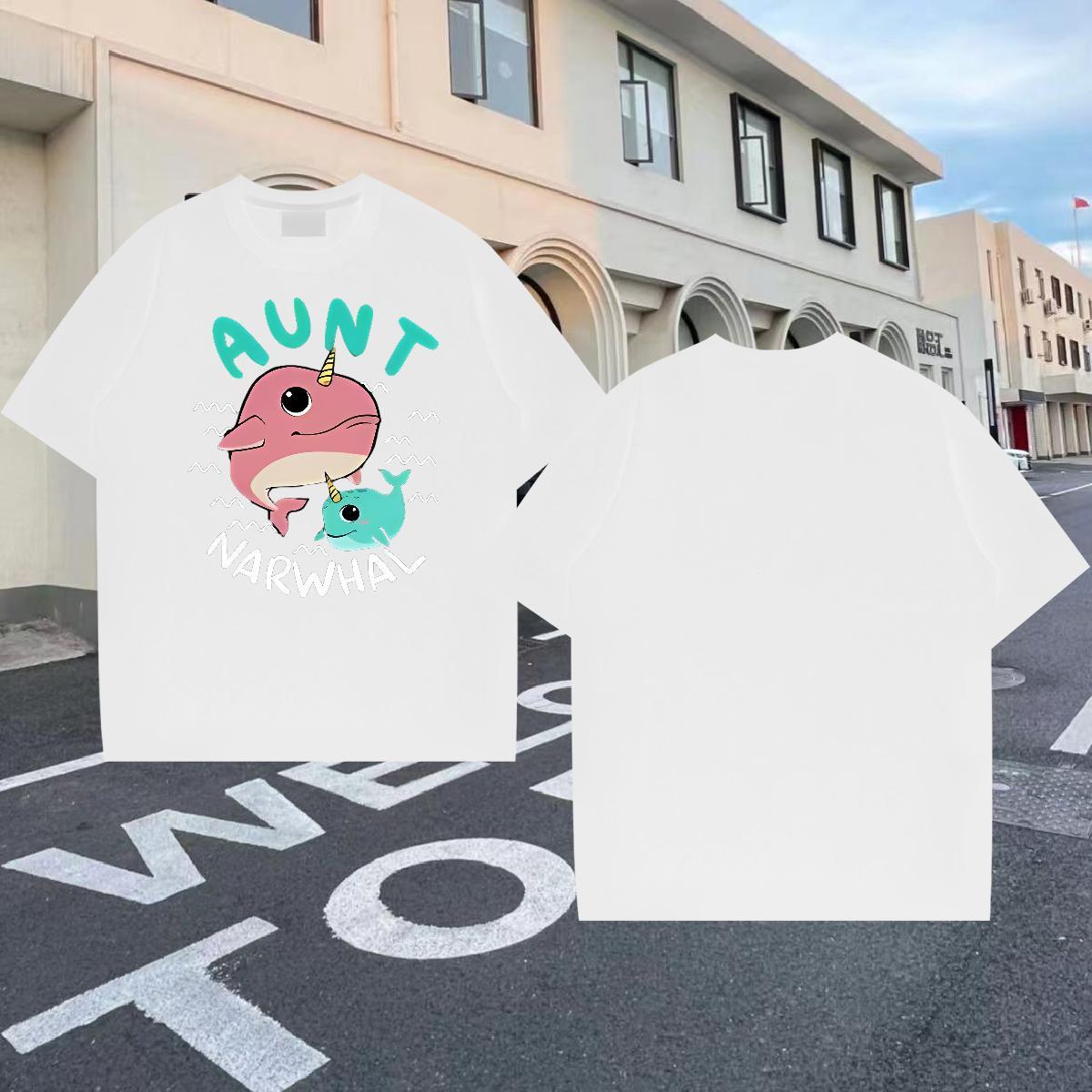 Factory Direct Men Clothes T-Shirt dolphin Spring Summer 100% Cotton 230g Tops Short Sleeve Soft Comfortable Man T Shirts Customized Print