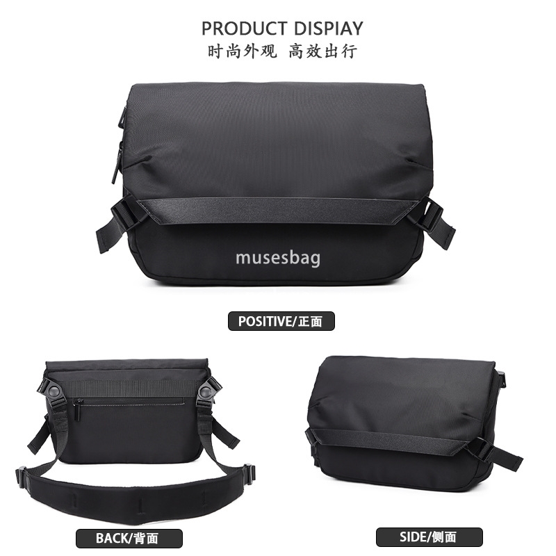Men's large capacity single shoulder outside riding crossbody bag Fashion simple travel bag men's casual messenger bag men's style