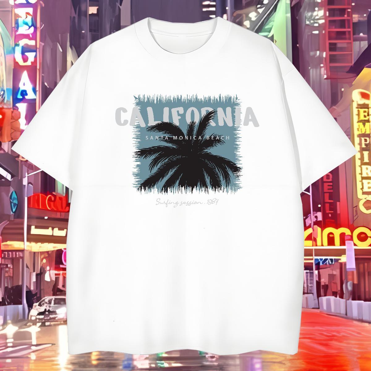 T Shirt For Man 230g 100% Cotton tree Casual Beach Breathable Short Sleeve Plus Size Cartoon Couples T Shirts Factory Direct High Quality Tee Shirt