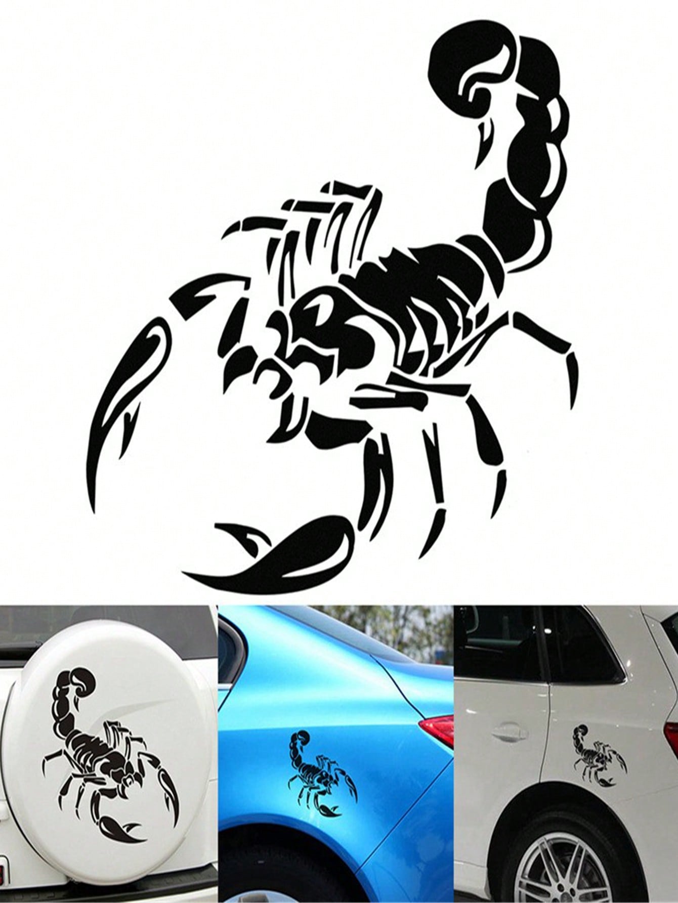 Large car stickers personalized car body stickers reflective film engraved Scorpion King door hood stickers