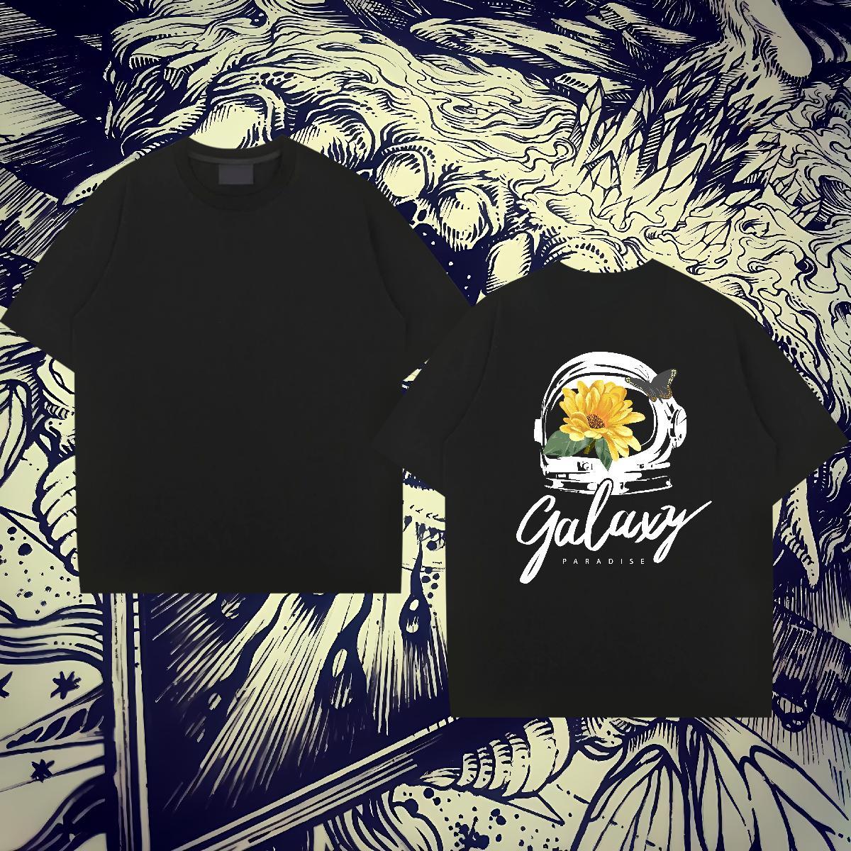 DIY Customized Men Tops Tees flower Anime Printing Street 100% Cotton 230g Wear Breathable Soft TOP Quality Mens T Shirts Custom Print Oversized