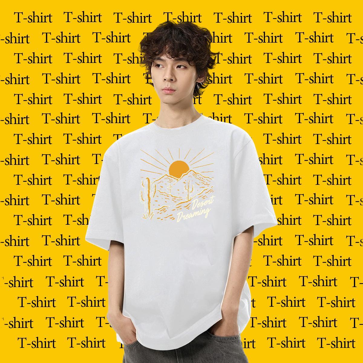 Cool Design Tshirt for Man Woman Street Casual 100% Cotton 230g Oversized 3XL 4XL Crew Neck sun Mens T Shirts New Polos