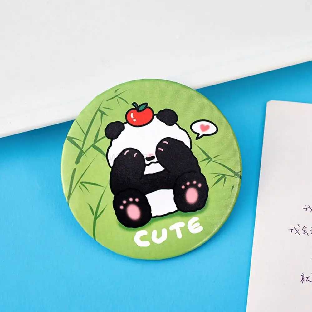 Durable Mini Panda Small Mirror Portable Compact Makeup Mirror Single-sided Creative Pocket Mirror Travel AccessoriesXJ240813
